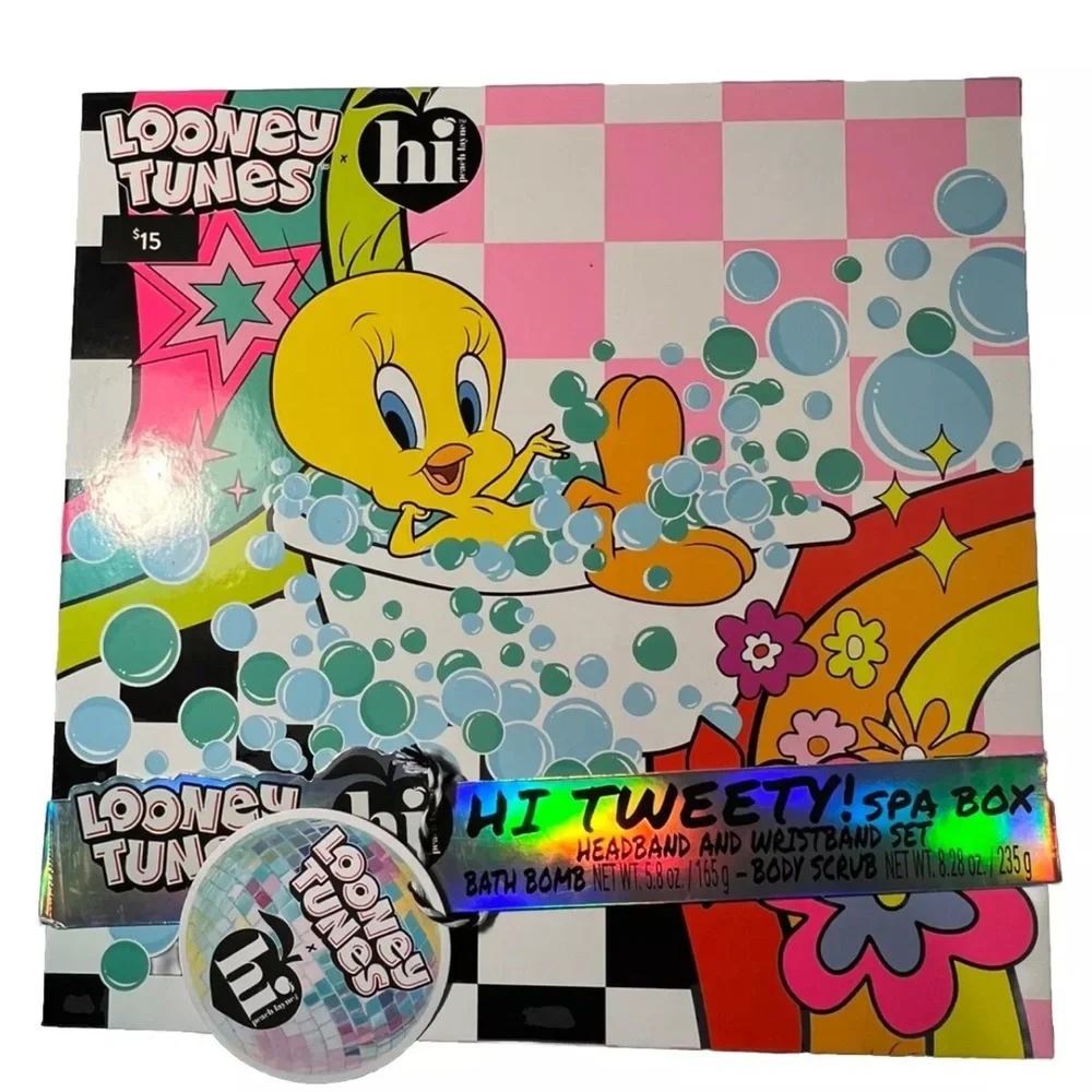 Hi Peach Layne X‎ Looney Tunes Spa Box Tweety Set Limited Edition Body Scrub New